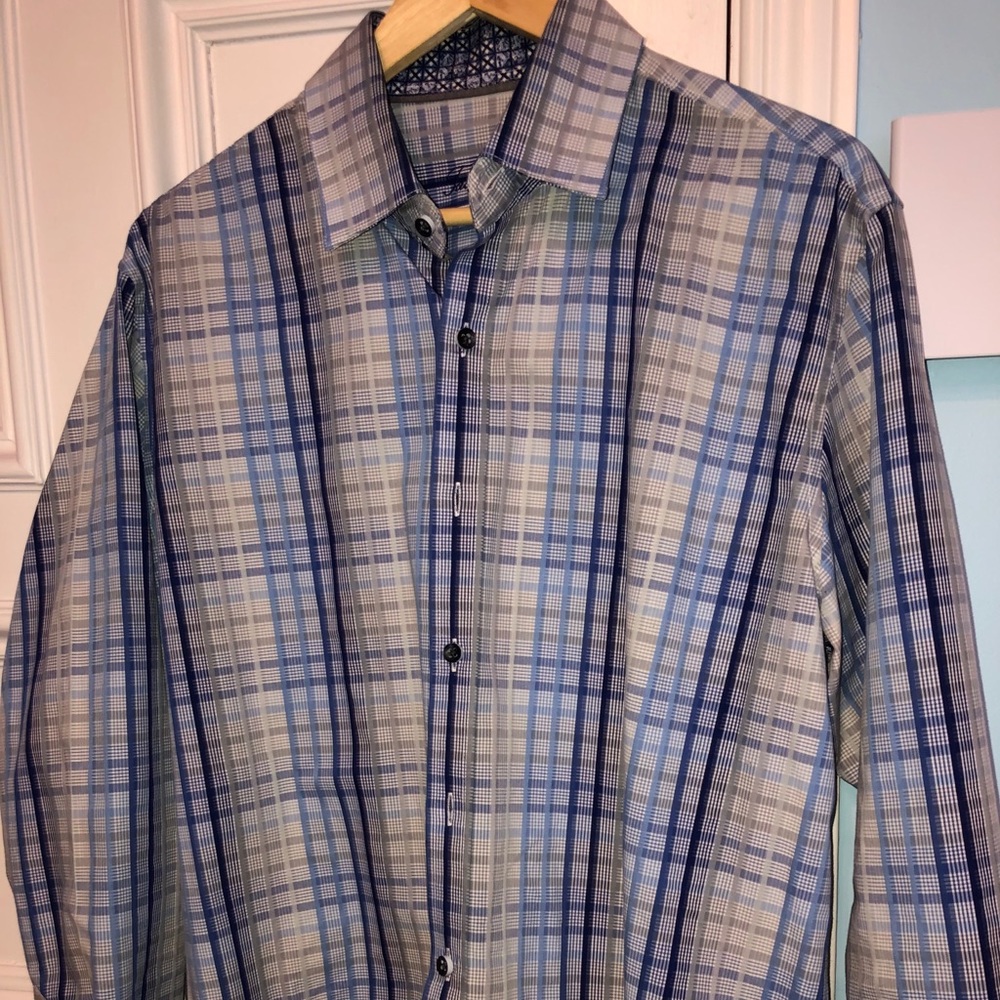 Tasso Elba LS Shirt L 16/16.5